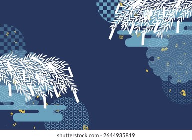 Tira de verano de Tanabata de papel de fondo