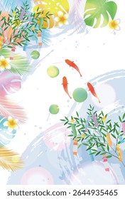 Tanabata Tanzaku Goldfish Summer Background