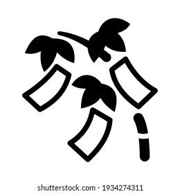 Tanabata tree icon isolated vector illustration. High quality isolated vector icons