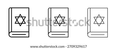 Tanakh book icon linear style sign for mobile concept and web design.