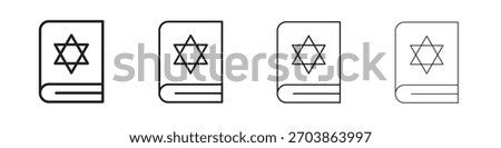 Tanakh book icon linear vector icon in a editable style.