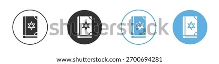 Tanakh book icon Logo Template Design set