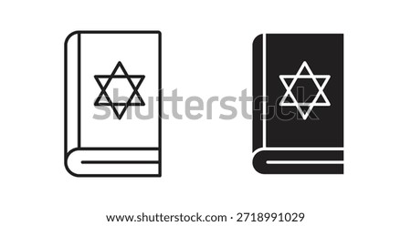 Tanakh book icon for mobile app, editable designs