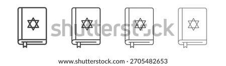Tanakh book icon vector collection, illustration logo template in trendy thin line editable strokes style.