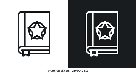 Tanakh book vector icon set in black and white color.