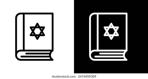 Tanakh bookvector icon set on white background.