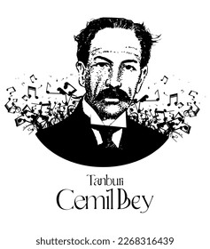 Tanburi Cemil Bey Vector Design Portrait