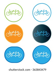 Tandem bicycle  icon