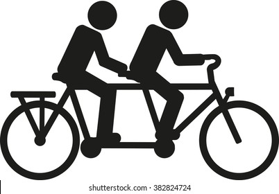 Tandem Bicycle Pictogram