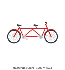 tandem bicycle vehicle icon