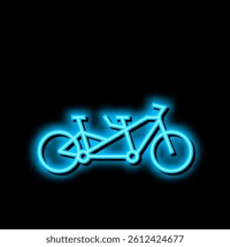 tandem bike bicycle for couple neon light sign vector. tandem bike bicycle for couple illustration