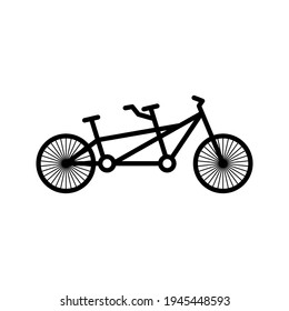 Tandem Bike Icon. Vector Illustration