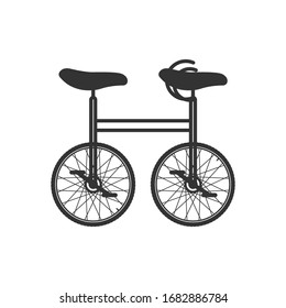 Tandem unicycle icon. Self-balancing vehicle symbol modern, simple, vector, icon for website design, mobile app, ui. Vector Illustration