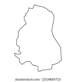 Mapa do distrito de Tando Allahyar, divisão administrativa do Paquistão. Ilustração vetorial.