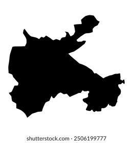 Tando Muhammad Khan district map, administrative division of Pakistan. Vector illustration.