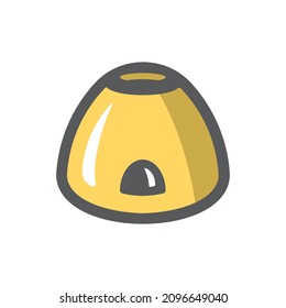 Tandoor asian food stove Vector icon Cartoon illustration.