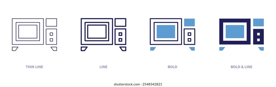 Tandoor oven icon in 4 different styles. Thin Line, Line, Bold, and Bold Line. Duotone style. Editable stroke.