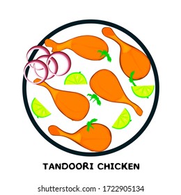 Tandoori Chicken with Text Vector