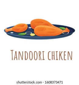 Tandoori chiken icon. Cartoon of tandoori chiken vector icon for web design isolated on white background