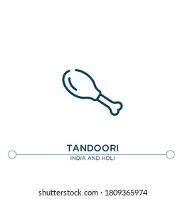 tandoori outline vector icon. simple element illustration. tandoori outline icon from editable india concept. can be used for web and mobile
