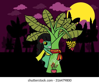 Tanee ghost is one of the nymphs, ghosts, folklore Thailand. Often appearing as a pretty girl in ancient Thailand. She lives only a tanee banana tree 