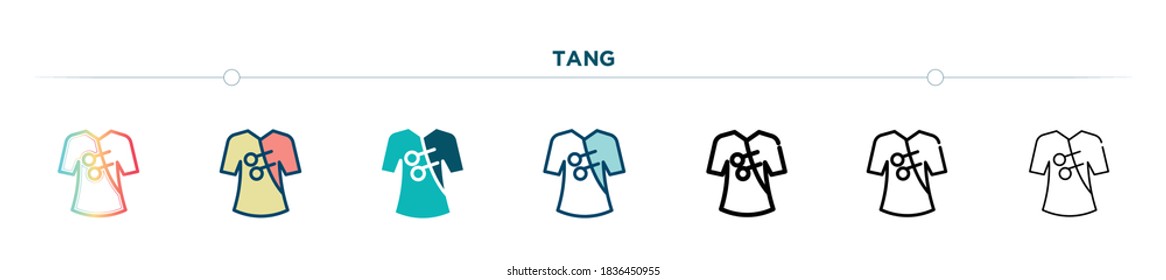 tang icon designed in gradient, filled, two color, thin line and outline style. vector illustration of tang vector icons. can be used for mobile, ui, web
