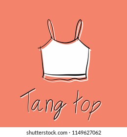 Tang Top Free hand drawn Vector in minimal style