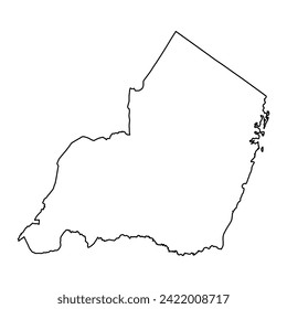 Tanga Region map, administrative division of Tanzania. Vector illustration.