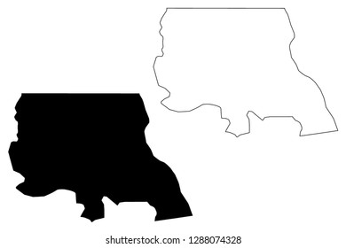 Tanganyika Province (Democratic Republic of the Congo, DR Congo, DRC, Congo-Kinshasa) map vector illustration, scribble sketch Nord-Katanga map