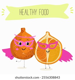  Tangelo, ugli fruit cute funny cheerful characters. Vector hand drawn illistration.