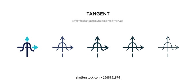 tangent icon in different style vector illustration. two colored and black tangent vector icons designed in filled, outline, line and stroke style can be used for web, mobile, ui