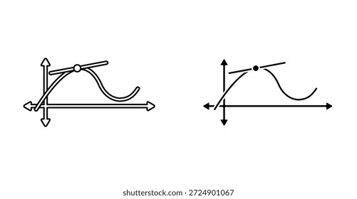 Tangent icon graphic design. Vector icon illustrations