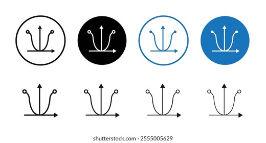 Tangent icon logo sign set vector outline