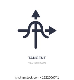 tangent icon on white background. Simple element illustration from Analytics concept. tangent sign icon symbol design.