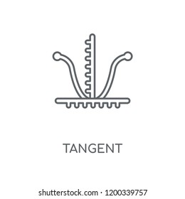 Tangent linear icon. Tangent concept stroke symbol design. Thin graphic elements vector illustration, outline pattern on a white background, eps 10.