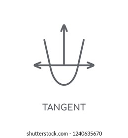 Tangent linear icon. Modern outline Tangent logo concept on white background from Business and analytics collection. Suitable for use on web apps, mobile apps and print media.