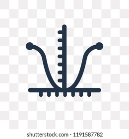 Tangent vector icon isolated on transparent background, Tangent transparency concept can be used web and mobile