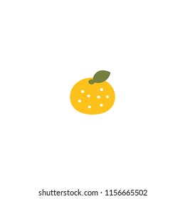 Tangerine flat vector icon. Tangerine vector illustration