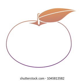 tangerine fruit icon