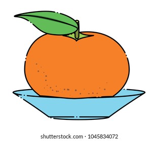tangerine fruit icon