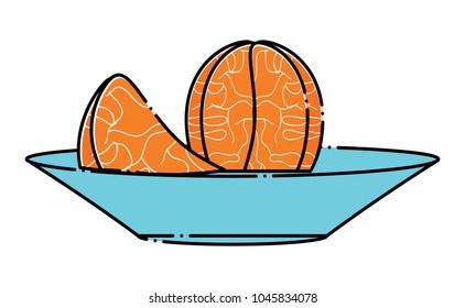 tangerine fruit icon