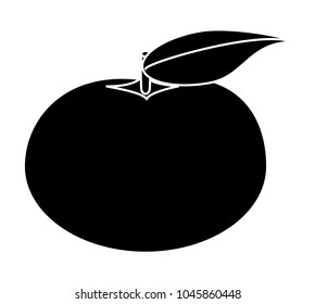 tangerine fruit icon