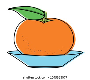 tangerine fruit icon