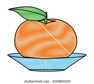 tangerine fruit icon