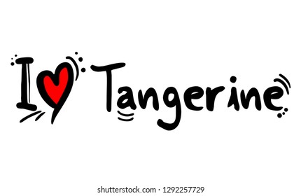 Tangerine fruit love message