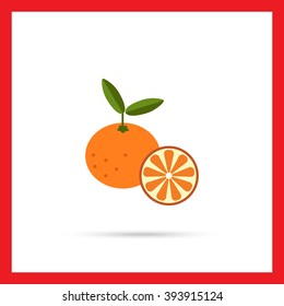 Tangerine and tangerine half