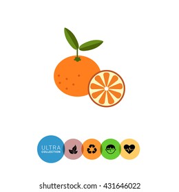 Tangerine and tangerine half