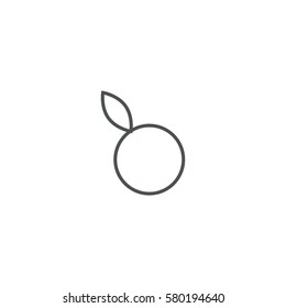 tangerine icon. sign design