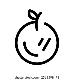 Tangerine Icon Vector Symbol Design Illustration