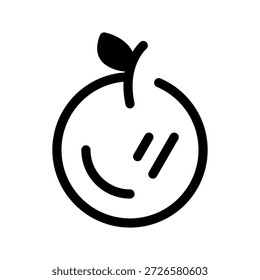 Ilustración de diseño de símbolo de Vector de icono de mandarina